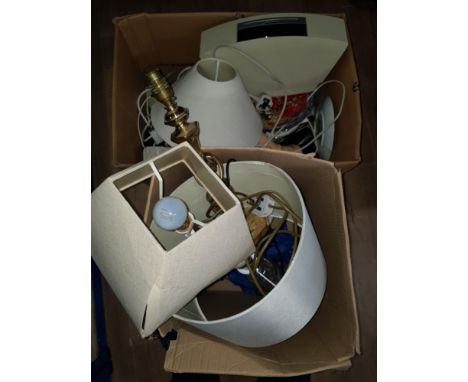 2 BOXES OF ASSORTED WARE INC INC LAMPS BOSE SPEAKER ETC