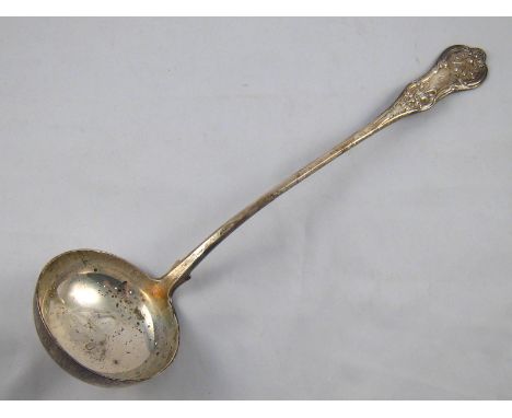 A silver single struck Queen's pattern soup ladle, Glasgow, 1948. l.38cm.. wt.270 gm. 