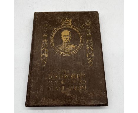 A vintage The Lord Roberts Memorial Fund Stamp album collection with 126 portrait stamps. 