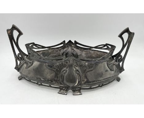 An Art Nouveau WMF centrepiece - overall length 36.5cm 