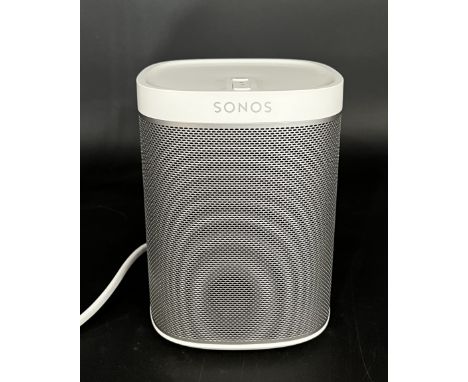 A Sonos PLAY:1 wireless speaker 