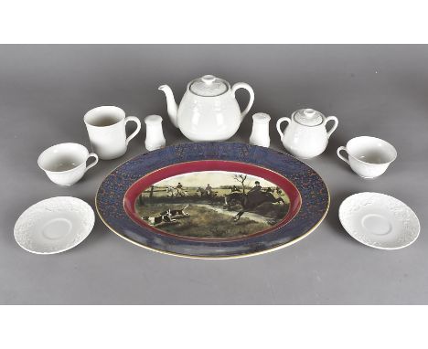 A collection of Ralph Lauren Wedgwood Claire pattern dinner service, including tea for two and a Wedgwood Berkshire hunt Ralp