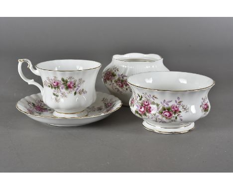 A Royal Albert Lavender Rose pattern tea set, together with a Royal Vale tea set (parcel)The Albert Rose set includes: 6 cups