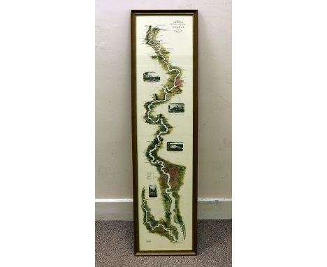 Tombleson's Panoramic Map of the Thames and Medway, colour lithograph in two parts following the Thames from source to sea, R