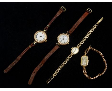 Benson 9ct gold ladies wristwatch on expanding strap stamped 9ct, Rotary 9ct gold ladies bracelet wristwatch hallmarked and t