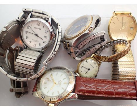 Box of mixed wristwatches including Rotary 