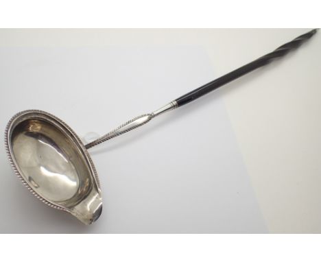 Georgian toddy ladle with twisted whalebone handle London 1812 