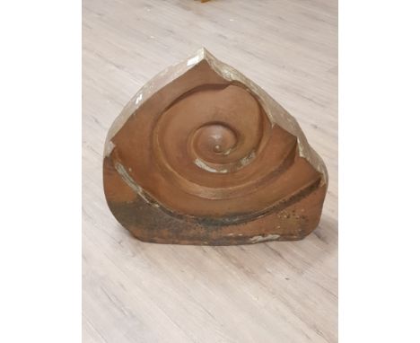 DENNIS KILGALLON RED DUST CERAMIC SPIRAL G GARDEN ORNAMENT 28INCHES TALL