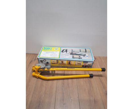 MONUMENT PIPE BENDER TOGETHER WITH BOXED COMPOUND MITRE SAW