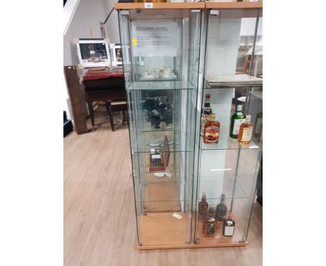 4 SHELF GLASS DISPLAY CABINET