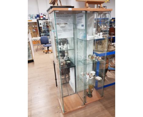 4 SHELF GLASS DISPLAY CABINET