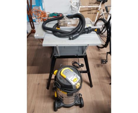 ELECTRIC SAW BENCH WITH DUST EXTRACTION UNIT