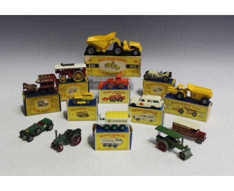 Seven boxed Matchbox Models of Yesteryear vehicles, comprising a No. 5 Bentley, a No. 7 Leyland, a No. 9 showman's engine, a 