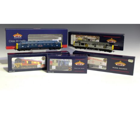 Five Bachmann Branch-Line gauge OO diesel locomotives, comprising No. 32-531DC Class 55 Deltic 9005 'The Prince of Wales's Ow