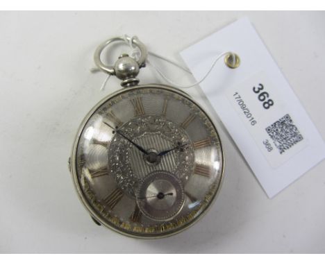 Victorian silver key wound pocket watch signed Rob't Marshall Cutlers Hall Rd Blackhill no 19114, case by James Walker London