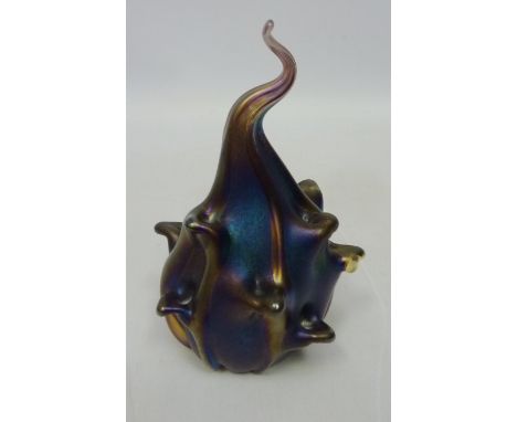Glasform iridescent ring tree paperweight signed by John Ditchfield  Condition Report Click here for further images, conditio