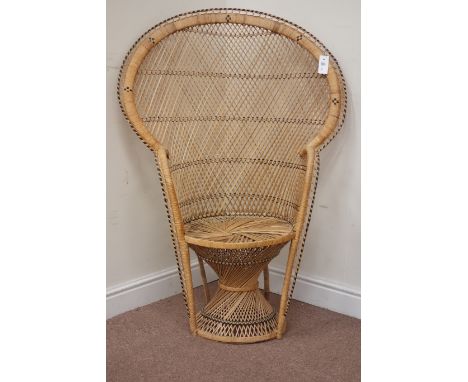 Vintage/retro cane peacock chair Condition Report Click here for further images, condition, auction times & delivery costs
