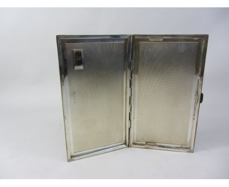 Silver engine turned cigarette case Birmingham 1943 approx 7.5oz Condition Report Click here for further images, condition, a