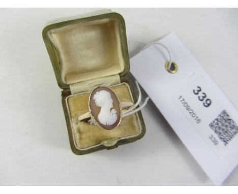 Gold cameo ring unmarked Condition Report Click here for further images, condition, auction times & delivery costs
