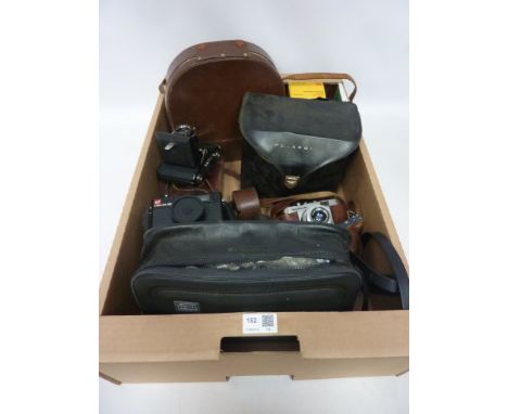Zeiss Icon Vintage camera, Gaf Memo 35 ET, other Vintage cameras and cine film cameras in one box  Condition Report Click her