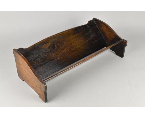 An Edwardian Oak Book Trough, 45.5cms Wide