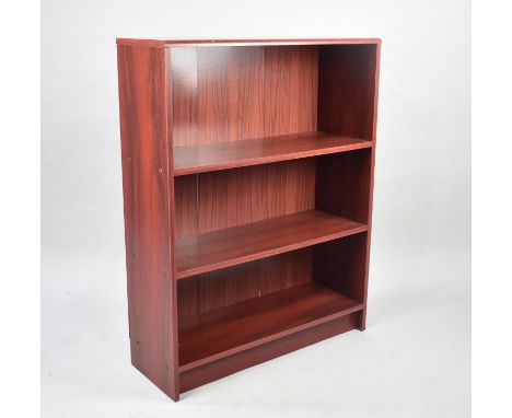 A Modern Three Shelf Open Bookcase, 70cms Wide