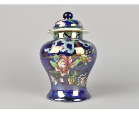 A Maling Lustre Vase and Cover, No. 5986., 20cm high