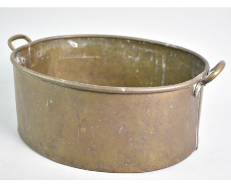 A Mid 20th Century Brass Oval Planter, 36cms Wide