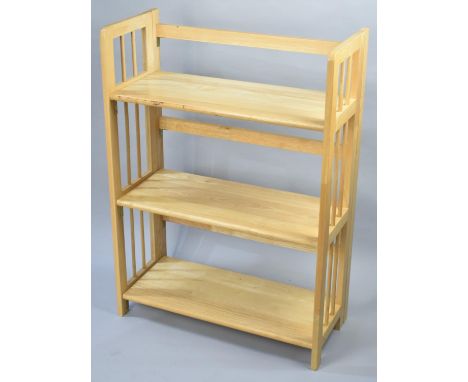 A Modern Folding Three Shelf Bookcase, 69cms Wide and 96cms High