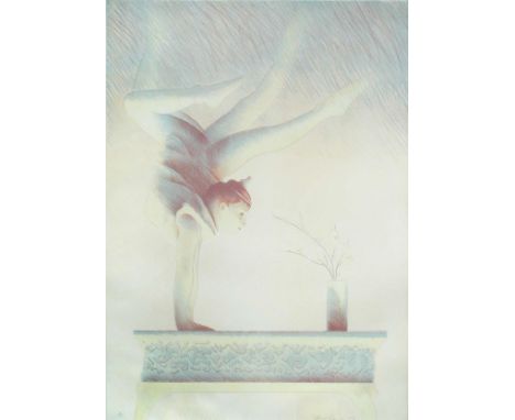 Adrian George (British, b.1944), Chinese Acrobat, signed lower right "Adrian George 1983" and numbered 56/100, lithograph, 10