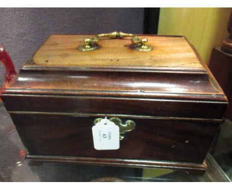 A George II mahogany tea caddy  