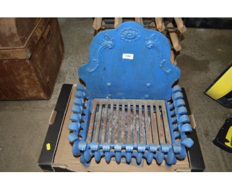 A blue painted fire gate 