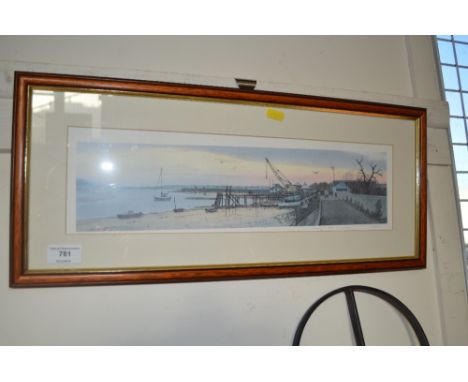 A framed pencil signed limited edition print 'Viewing the Deben at Woodbridge'