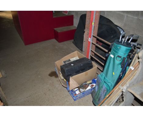 Two boxes containing various tools
