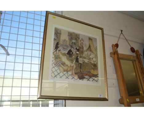 A pencil signed limited edition print 'Holding Court' 