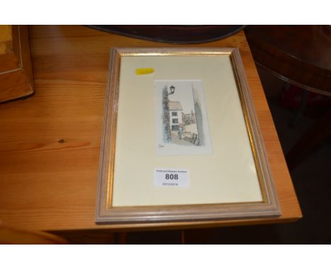 A small framed print