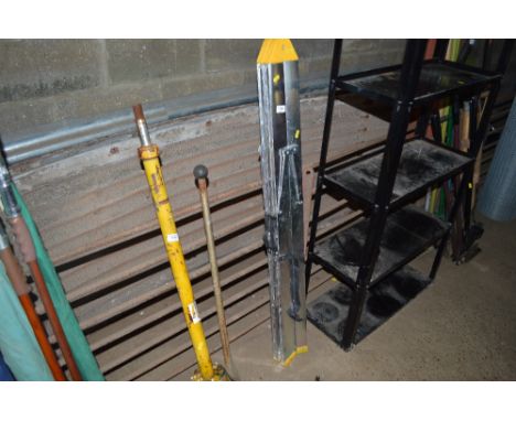 A folding aluminium ladder 