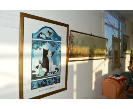 A Rosina Wachtmeister print together with a print of old London bridge 