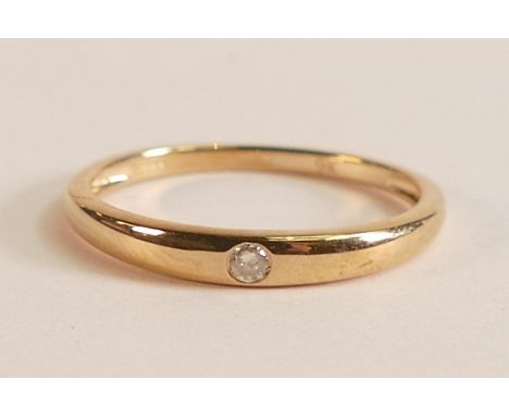 9ct gold diamond band ring, size K,1.1g,Brand new TJC Jewellery Chanel item,retail price £99.99, with bag.