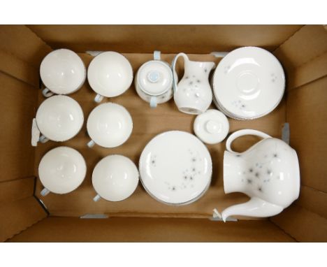 Royal Doulton 21-Piece Teaset to include Teapot, Milk Jug, Sugar Bowl and Six Trios. (1 Tray)