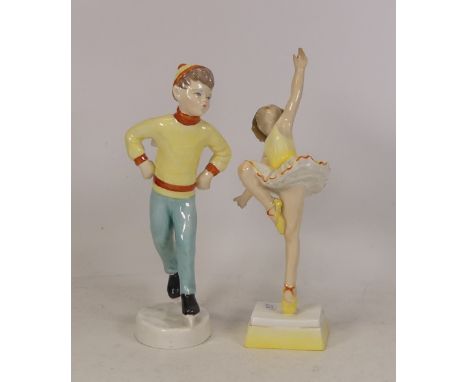Royal Worcester figures to include Tuesday's child is full of grace boy and girl figures (2)