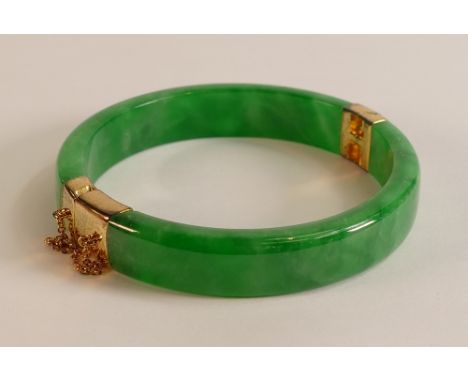 Green Jade bangle with Silver mounts, Brand new TJC Jewellery Chanel item, boxed.