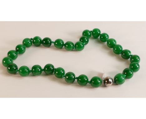Burmese Jade Necklace, size 20 with Rhodium plated sterling silver magnetic clasp, Brand new TJC Jewellery Chanel item, boxed