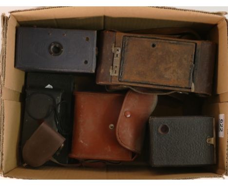 A Collection of vintage Cameras to include Brownie No.2 Cameras, Ensign E29, Vest Pocket Kodak Model B