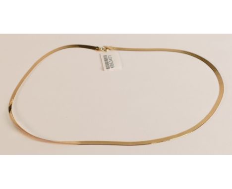 9ct gold herringbone necklace, size 18, 3.4g, Brand new TJC Jewellery Chanel item with certificate.