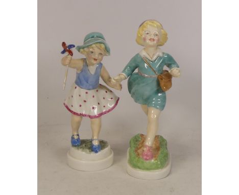 Royal Worcester figures to include Thursday's child has far to go and but the child that is born on the sabbath day (2)