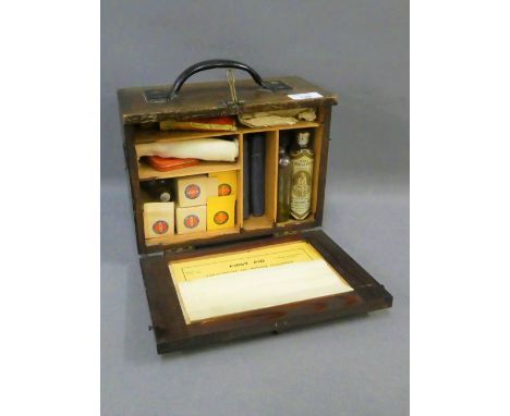 Paragon first aid case, with contents