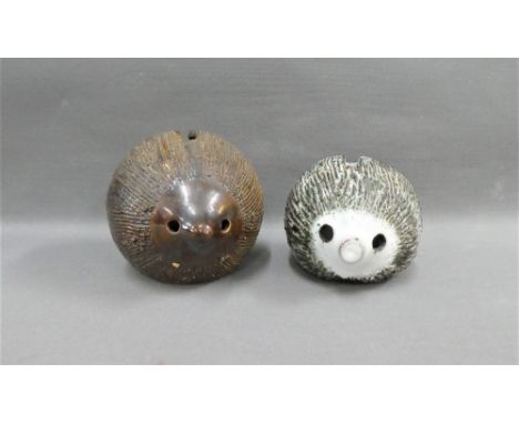 Two Briglin studio pottery 'Hedgehog' money banks, (2) 