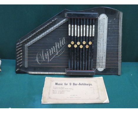 OLYMPIA EBONISED NINE BAR AUTO HARP/ZITHER 