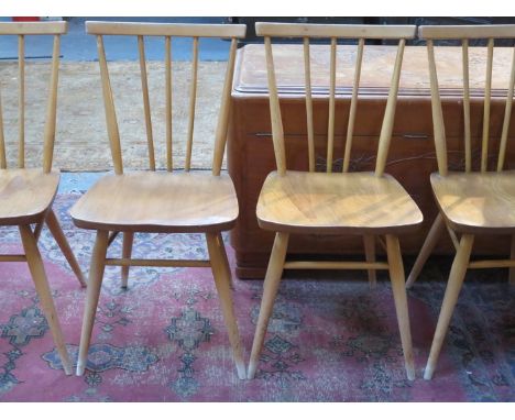 SET OF FOUR ERCOL 1960s CHAIRS 